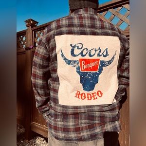 Coors Banquet Upcycled Flannel